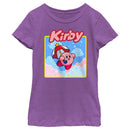 Girl's Nintendo Kirby Flying Portrait T-Shirt