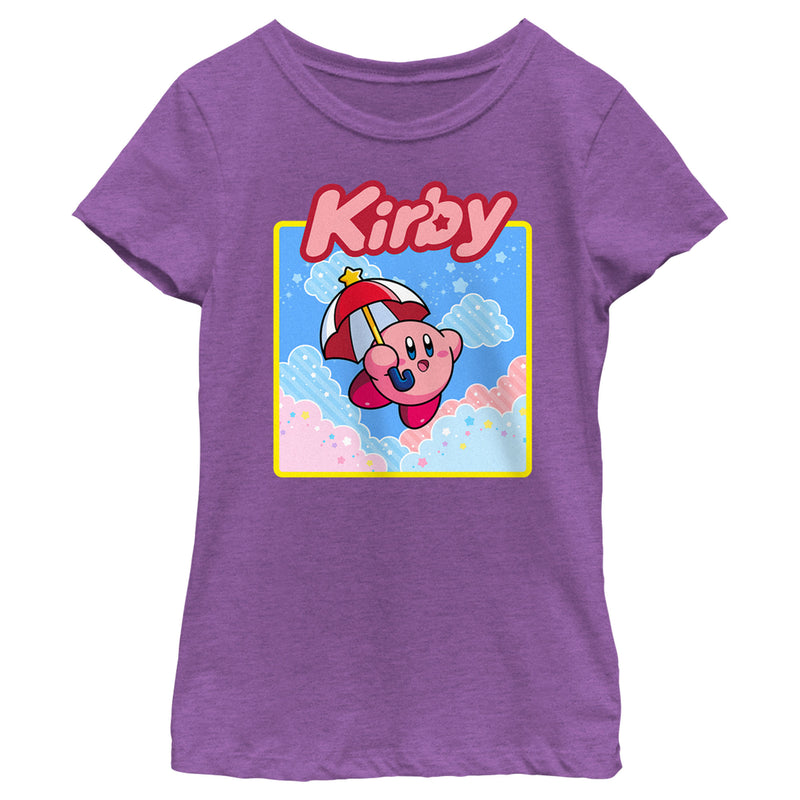 Girl's Nintendo Kirby Flying Portrait T-Shirt