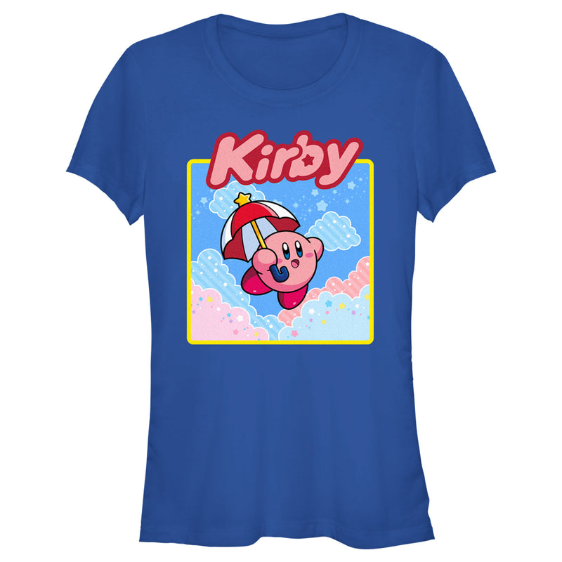 Junior's Nintendo Kirby Flying Portrait T-Shirt