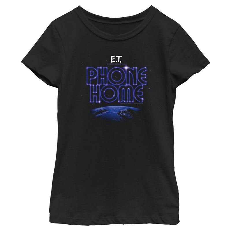 Girl's E.T. the Extra-Terrestrial Earth Phone Home T-Shirt