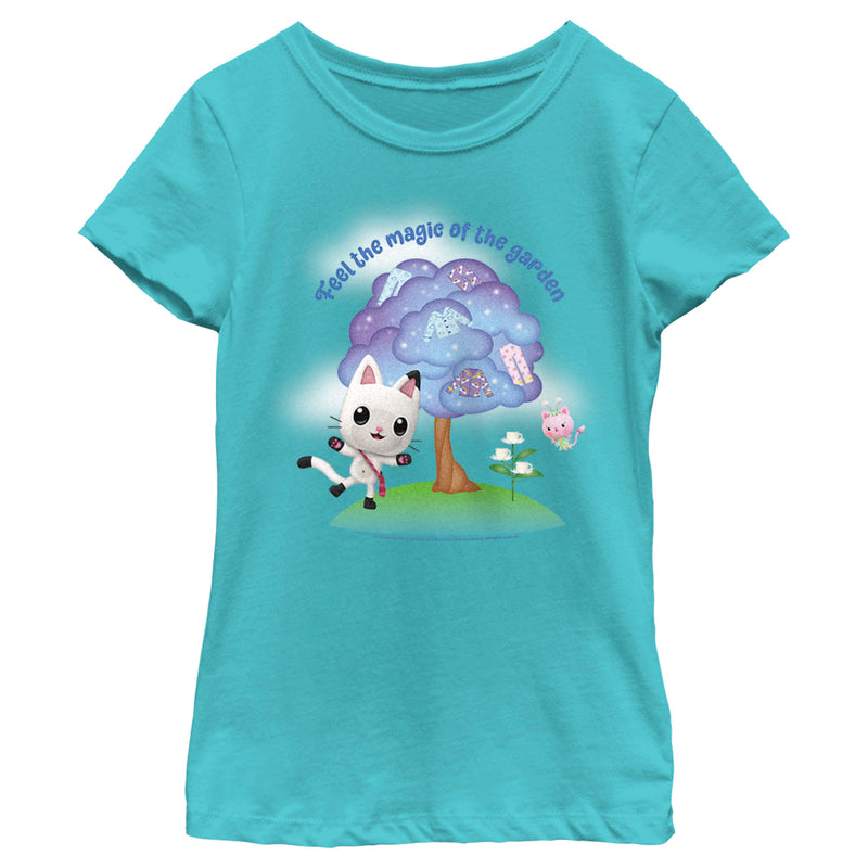 Girl's DreamWorks: Gabby's Dollhouse Pandy Paws Feel the Magic of the Garden T-Shirt