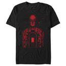 Men's Stranger Things Vecna Haunted House Stained Glass Door T-Shirt