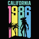 Junior's Stranger Things California 1986 Rainbow Stripe Demogorgon Racerback Tank Top