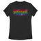 Women's Stranger Things Sparkling Rainbow Logo T-Shirt