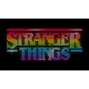 Junior's Stranger Things Sparkling Rainbow Logo T-Shirt
