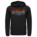 Men's Stranger Things Sparkling Rainbow Logo Pull Over Hoodie