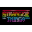 Men's Stranger Things Sparkling Rainbow Logo Pull Over Hoodie