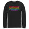 Men's Stranger Things Sparkling Rainbow Logo Long Sleeve Shirt