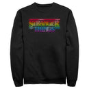 Men's Stranger Things Sparkling Rainbow Logo Sweatshirt