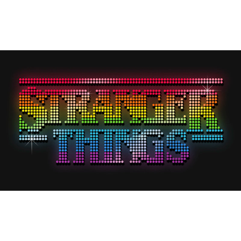 Girl's Stranger Things Sparkling Rainbow Logo T-Shirt