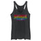 Women's Stranger Things Sparkling Rainbow Logo Racerback Tank Top