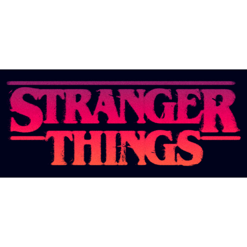 Junior's Stranger Things Pink Logo T-Shirt