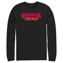 Men's Stranger Things Pink Logo Long Sleeve Shirt