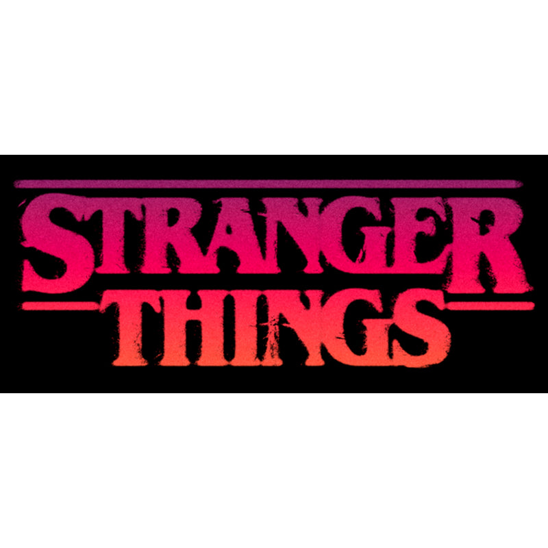 Men's Stranger Things Pink Logo Long Sleeve Shirt