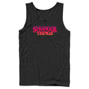 Men's Stranger Things Pink Logo Tank Top