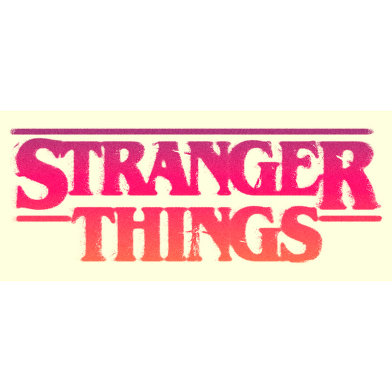 Men's Stranger Things Pink Logo T-Shirt