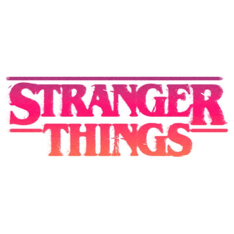 Men's Stranger Things Pink Logo T-Shirt