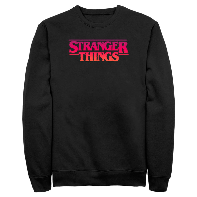 Men's Stranger Things Pink Logo Sweatshirt