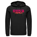 Men's Stranger Things Pink Logo Pull Over Hoodie