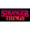 Junior's Stranger Things Pink Logo Cowl Neck Sweatshirt