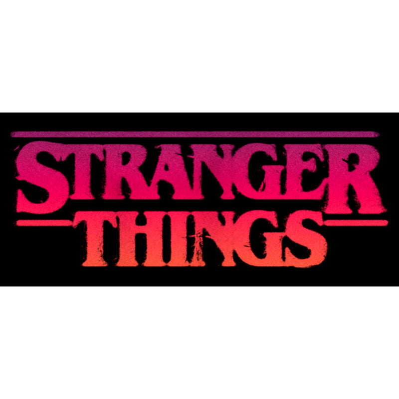 Junior's Stranger Things Pink Logo Cowl Neck Sweatshirt