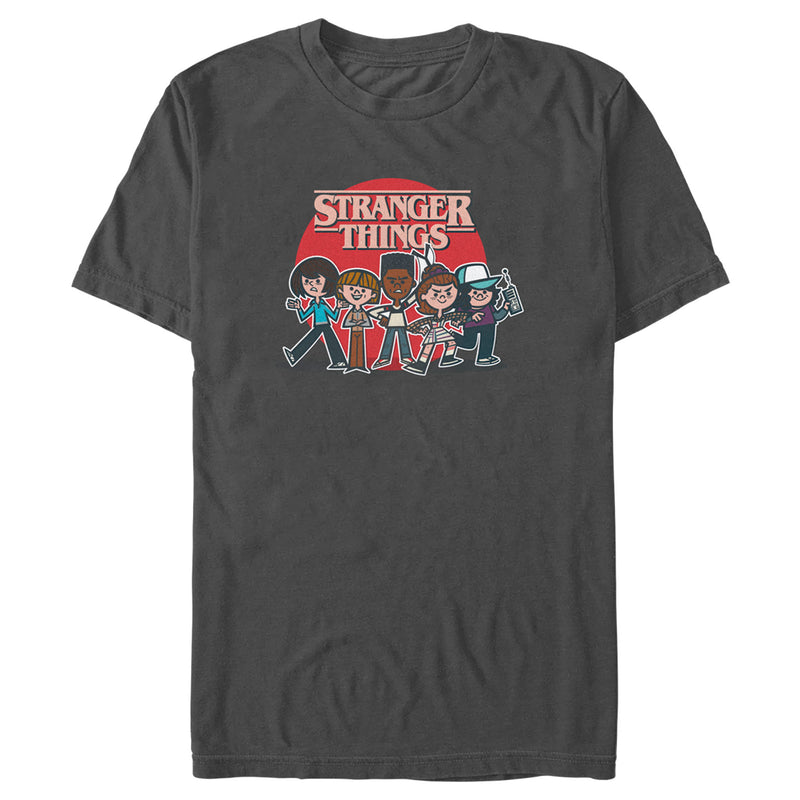 Men's Stranger Things Cartoon Gang T-Shirt