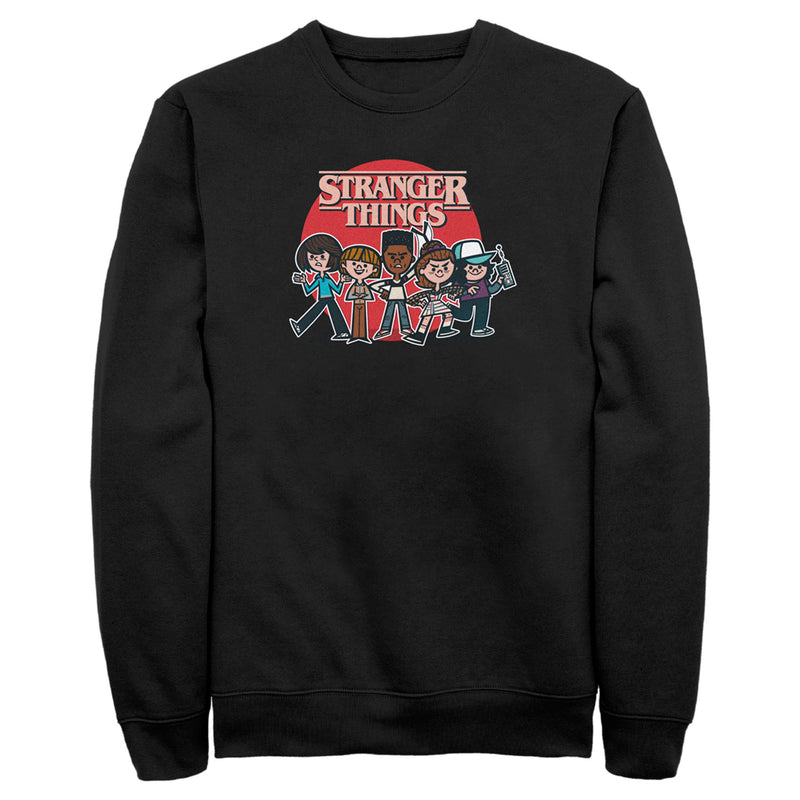 Men's Stranger Things Cartoon Gang Sweatshirt