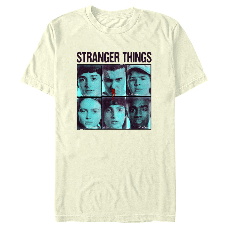 Men's Stranger Things Gang Bleeding Nose Stacked T-Shirt