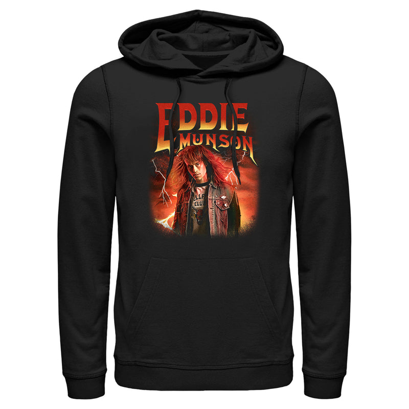 Men's Stranger Things Eddie Munson Metalhead Pull Over Hoodie