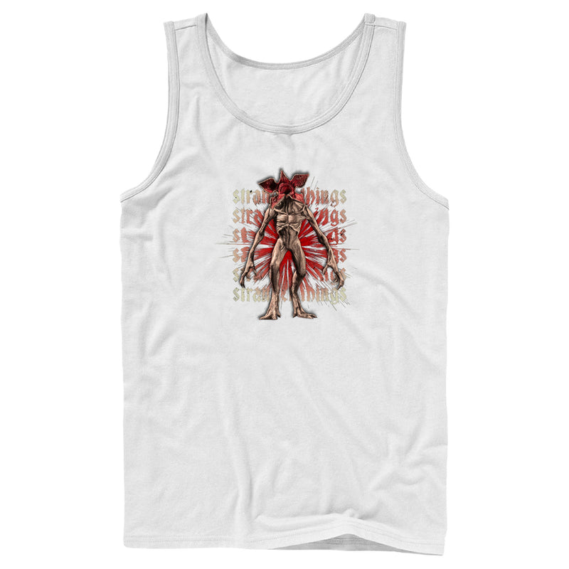 Men's Stranger Things Demogorgon Monster Logo Stacked Tank Top