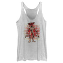 Women's Stranger Things Demogorgon Monster Logo Stacked Racerback Tank Top