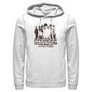 Men's Stranger Things Group Shot and Flaming Logo Pull Over Hoodie