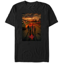 Men's Stranger Things Four Friends Rift Apocalypse Poster T-Shirt