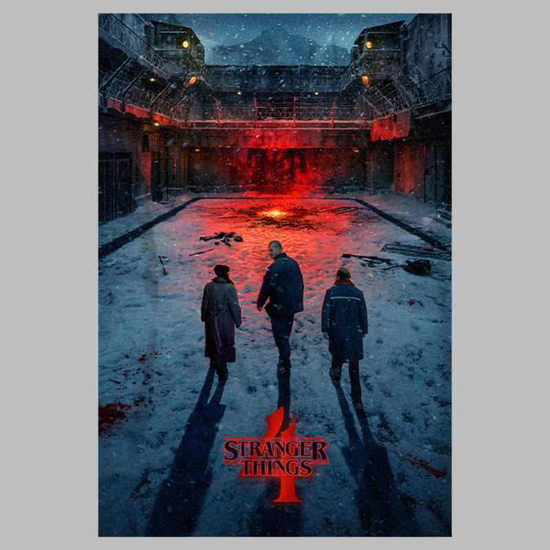 Boy's Stranger Things Winter Rift Russia Poster Pull Over Hoodie