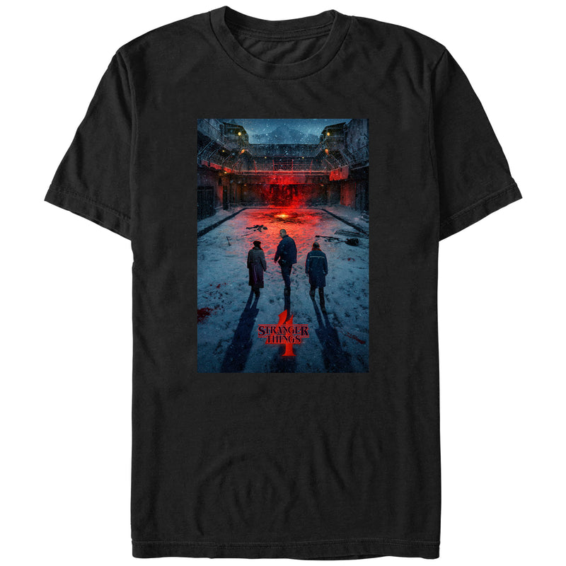 Men's Stranger Things Four Friends Rift Apocalypse Poster T-Shirt