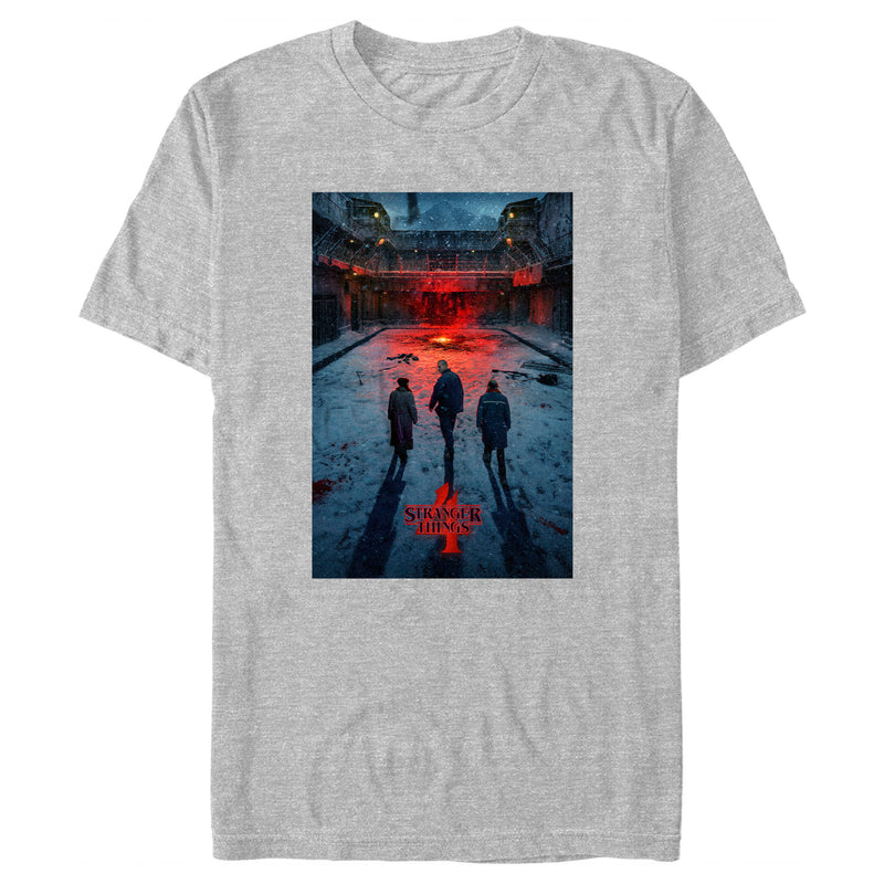 Men's Stranger Things Four Friends Rift Apocalypse Poster T-Shirt