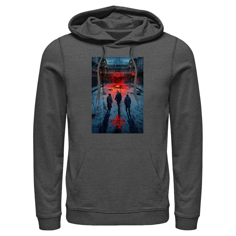 Men's Stranger Things Winter Rift Russia Poster Pull Over Hoodie