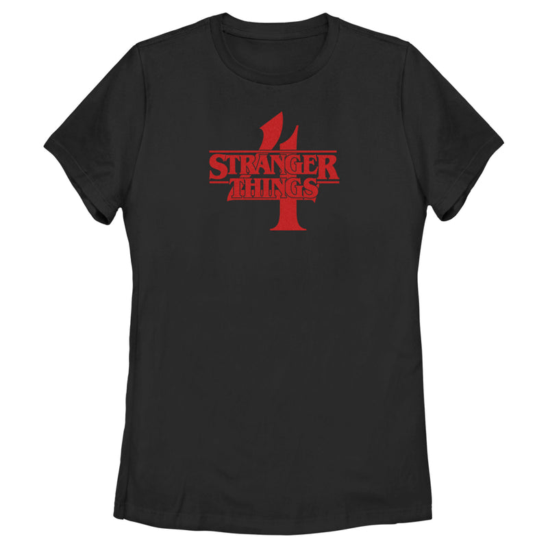 Women's Stranger Things Red Logo 4 T-Shirt