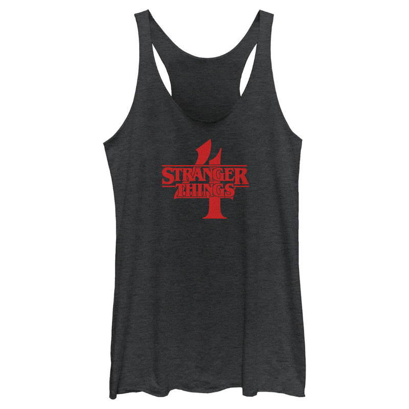 Women's Stranger Things Red Logo 4 Racerback Tank Top