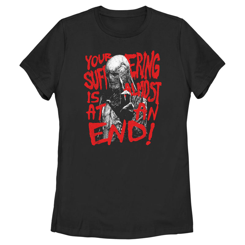 Women's Stranger Things Vecna Suffering Almost At An End T-Shirt