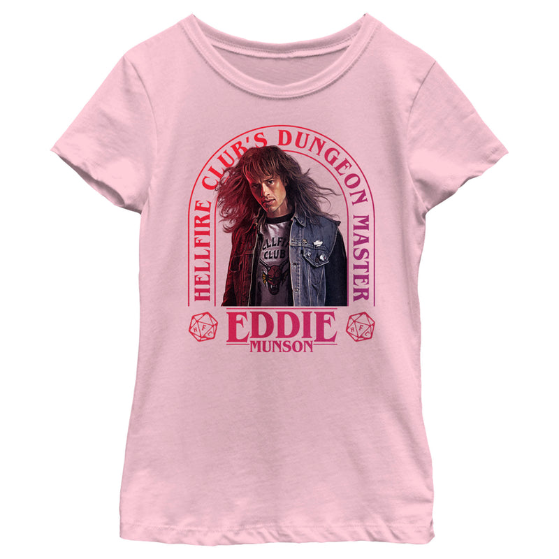 Girl's Stranger Things Hellfire Club Dungeon Master Eddie T-Shirt