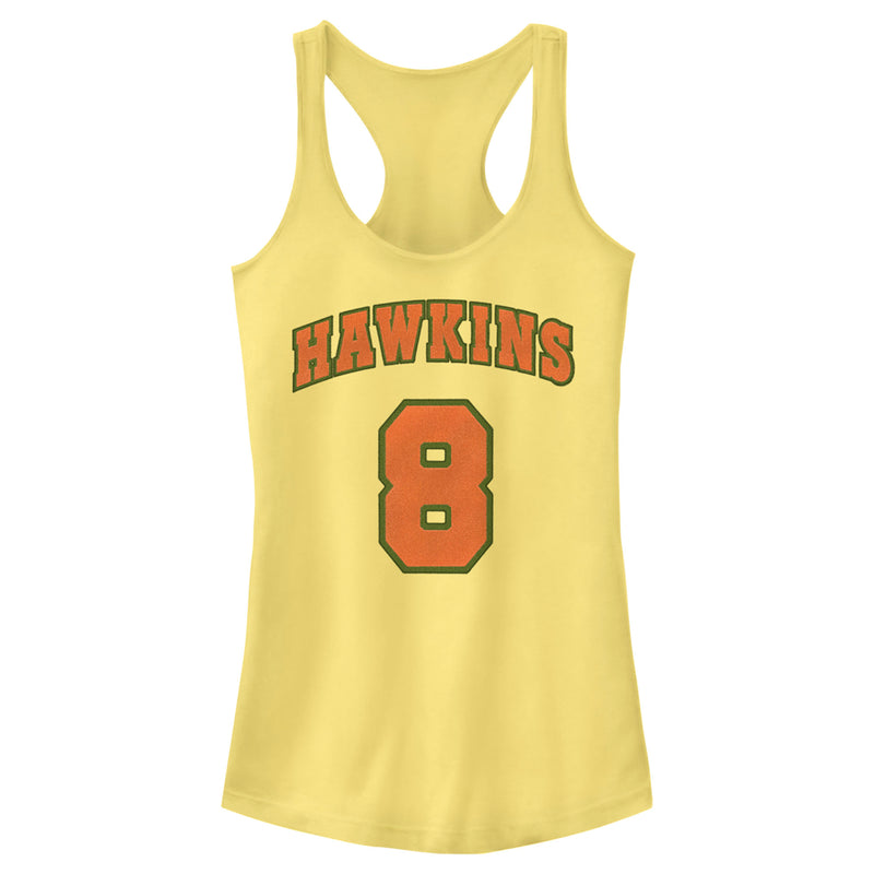 Junior's Stranger Things Number Eight Racerback Tank Top