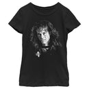 Girl's Stranger Things Eddie Munson Black and White T-Shirt