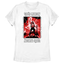 Women's Stranger Things White Hellfire Club Rockstar Eddie Munson T-Shirt