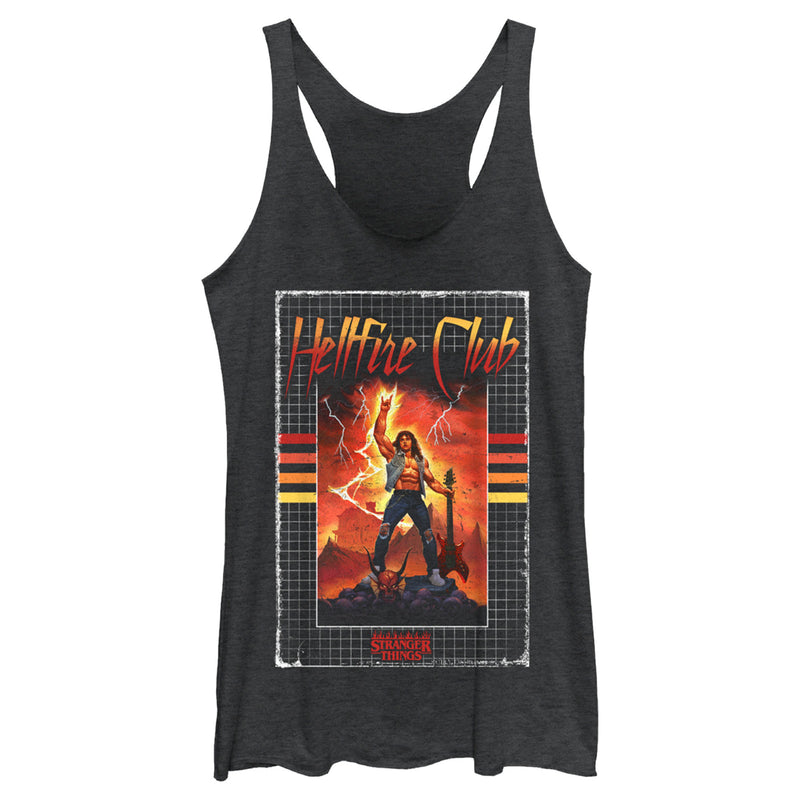 Women's Stranger Things VHS Rockstar Eddie Munson Racerback Tank Top