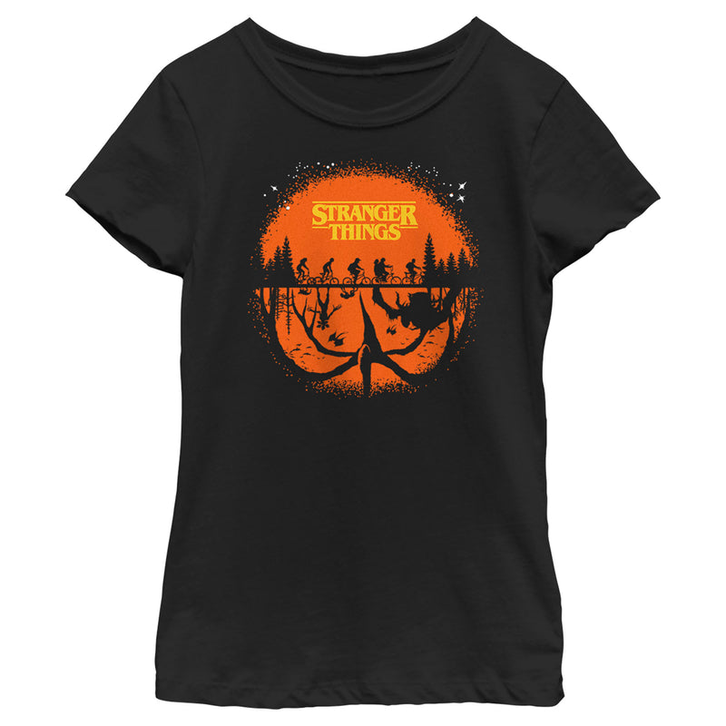 Girl's Stranger Things Two Planes Collide T-Shirt