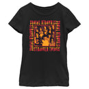 Girl's Stranger Things Orange Group Shot Boxed Up T-Shirt
