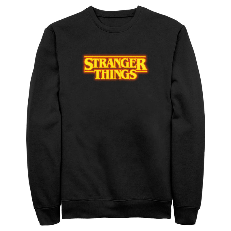 Men's Stranger Things Orange Logo Sweatshirt