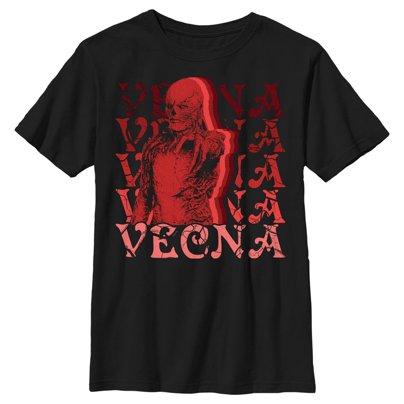 Boy's Stranger Things Red Vecna Stacked T-Shirt