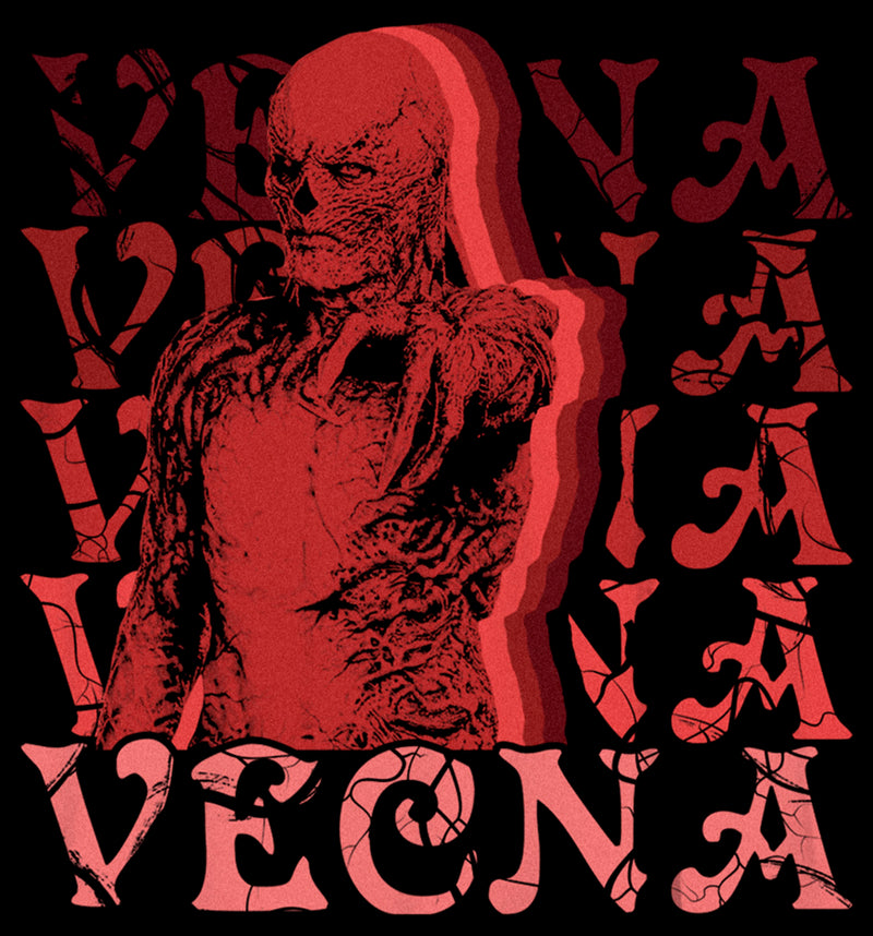 Boy's Stranger Things Red Vecna Stacked T-Shirt